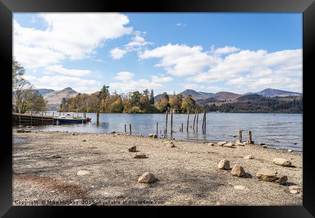 Drwent water Jetty Framed Print by Mike Hughes