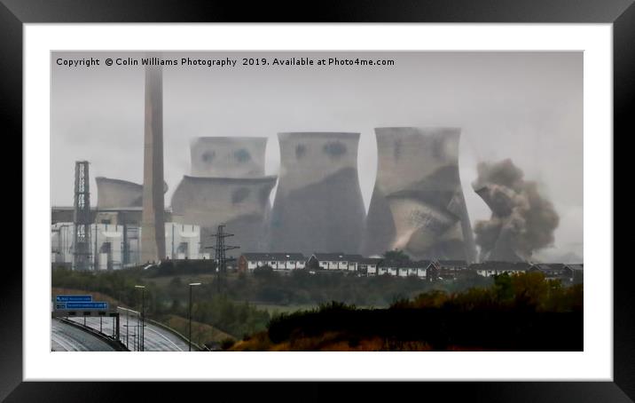 Ferrybridge  Cooling Towers Demolition  Framed Mounted Print by Colin Williams Photography