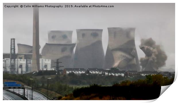 Ferrybridge  Cooling Towers Demolition  Print by Colin Williams Photography