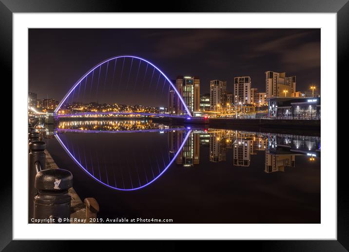 Reflections on the Tyne Framed Mounted Print by Phil Reay