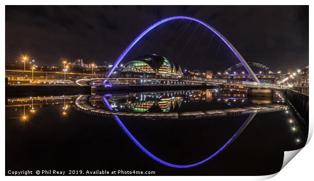 Reflections on the Tyne Print by Phil Reay