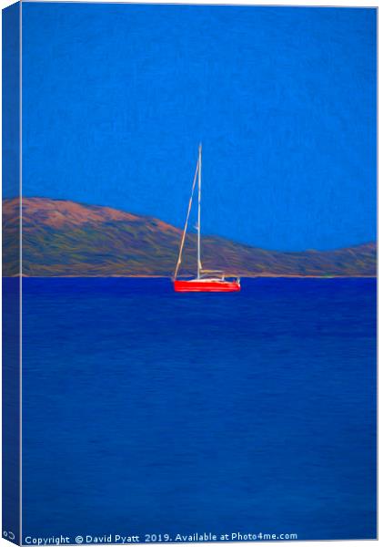Yacht Art Canvas Print by David Pyatt