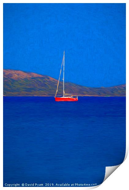 Yacht Art Print by David Pyatt