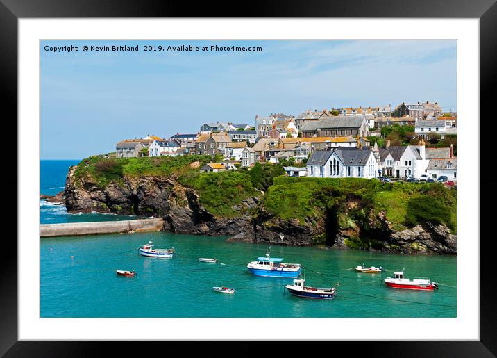 The quaint cornish fishing village of port isaac i Framed Mounted Print by Kevin Britland