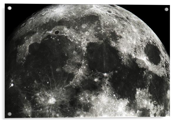 The Moon Acrylic by stephen walton