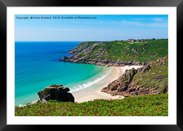 porthcurno cornwall Framed Mounted Print by Kevin Britland