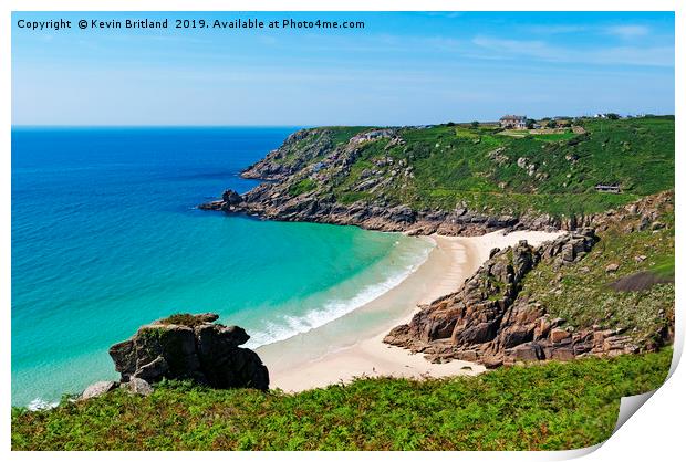 porthcurno cornwall Print by Kevin Britland