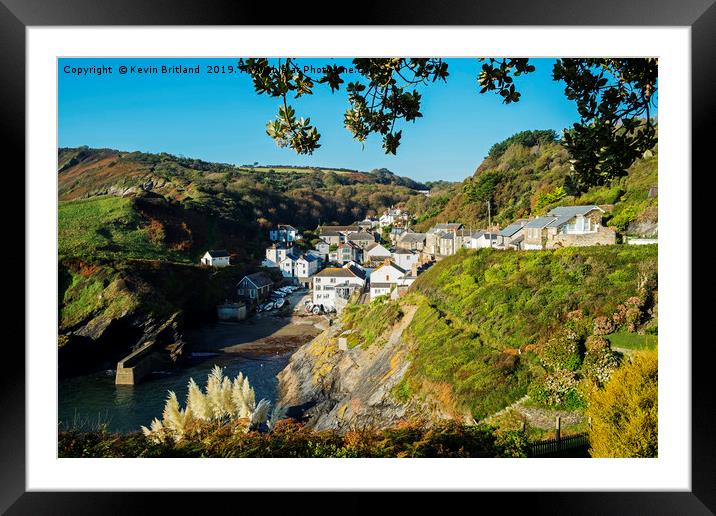 the charming secluded fishing village of portloe i Framed Mounted Print by Kevin Britland