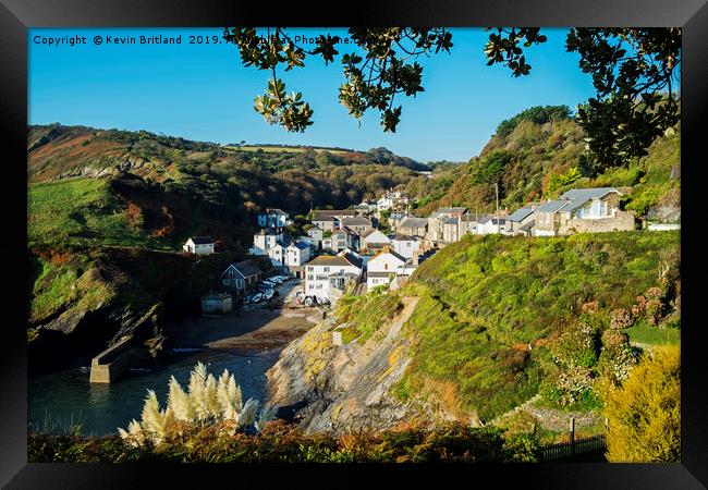 the charming secluded fishing village of portloe i Framed Print by Kevin Britland