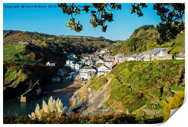 the charming secluded fishing village of portloe i Print by Kevin Britland