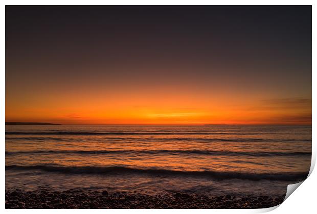 Sunset therapy at Westward Ho in North Devon Print by Tony Twyman