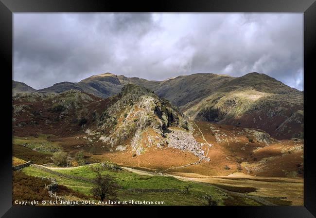 The Bell Coniston Fells Lake District Cumbria Framed Print by Nick Jenkins