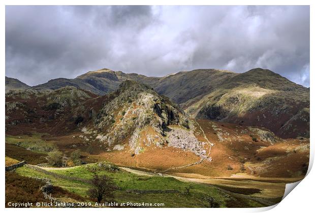 The Bell Coniston Fells Lake District Cumbria Print by Nick Jenkins