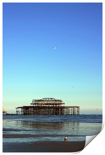 Brighton west pier 2 Print by Oxon Images