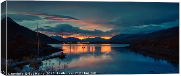 Sunset over Ardnamurchan Canvas Print by Geo Harris