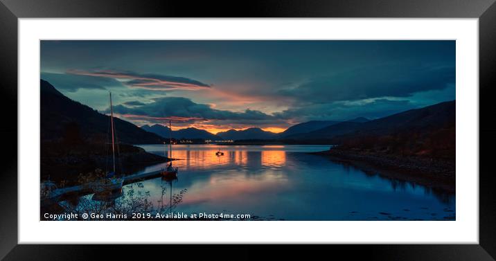 Sunset over Ardnamurchan Framed Mounted Print by Geo Harris