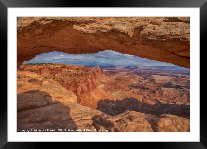 Mesa Arch Framed Mounted Print by Derek Daniel