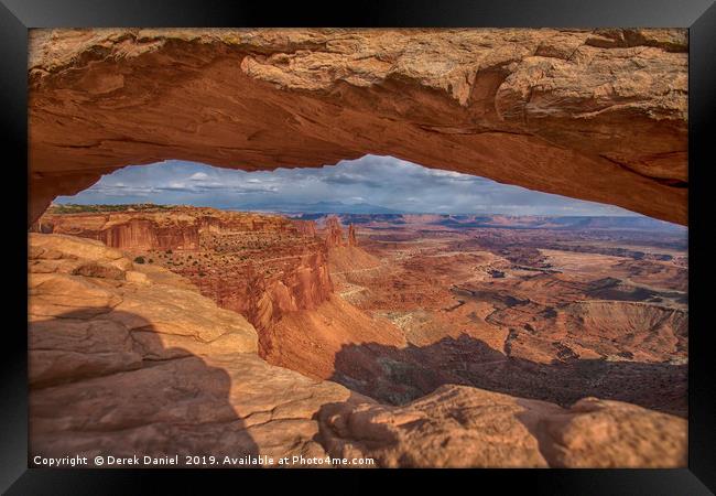 Mesa Arch Framed Print by Derek Daniel