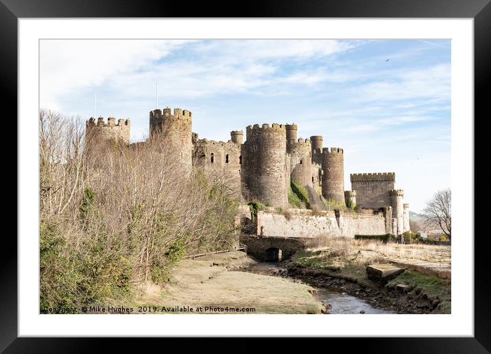 Conwy Castle Framed Mounted Print by Mike Hughes