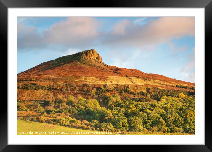 Roseberry Topping - North Yorkshire Framed Mounted Print by Chris Warham