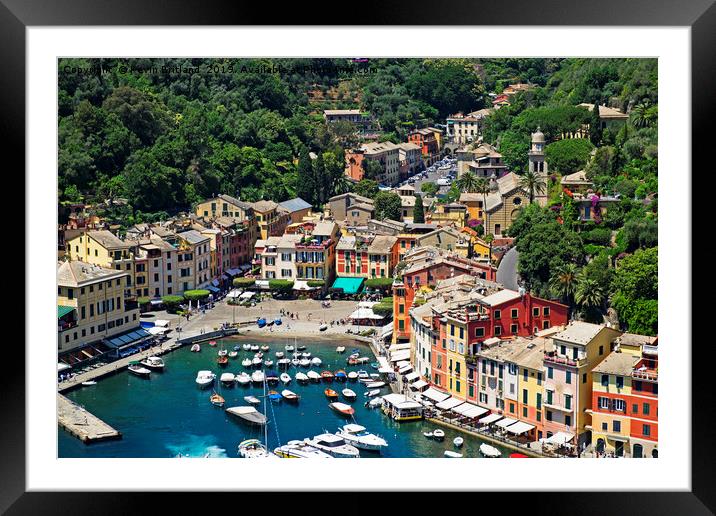 portofino italy Framed Mounted Print by Kevin Britland