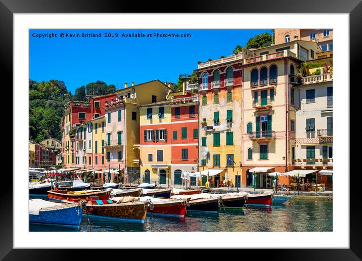 portofino italy Framed Mounted Print by Kevin Britland