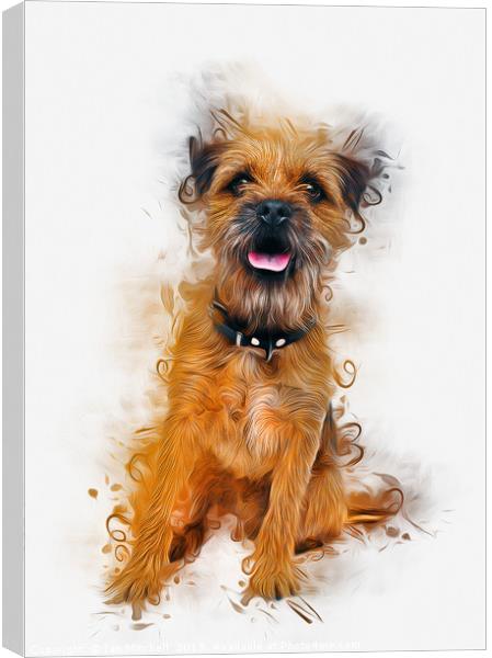  Border Terrier Canvas Print by Ian Mitchell