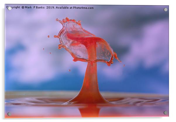Splash Art  6 Acrylic by Mark  F Banks