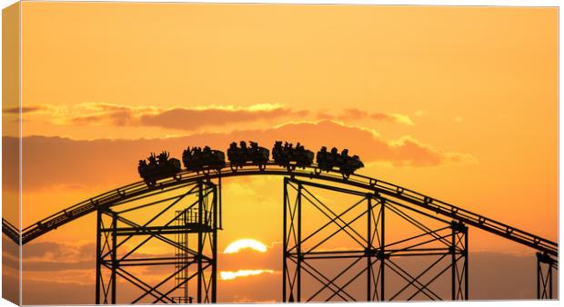 Sunset riders Canvas Print by gary telford