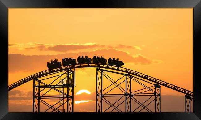 Sunset riders Framed Print by gary telford