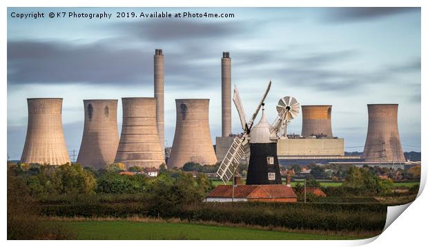 North Leverton Windmill Print by K7 Photography