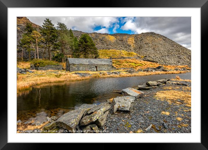 Cwmorthin Quarry  Framed Mounted Print by Adrian Evans