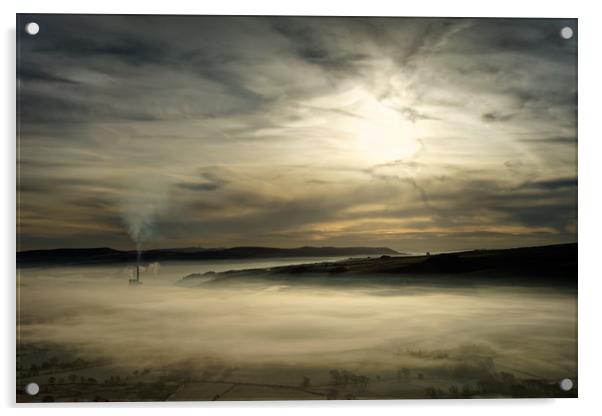 Hope Valley Inversion Sunrise Acrylic by Darren Galpin