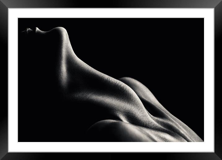 Figurative Body Parts 3 Framed Mounted Print by Johan Swanepoel