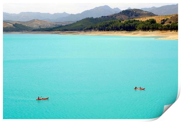 Lake Bermejales, Andalucia, Spain Print by John Robertson