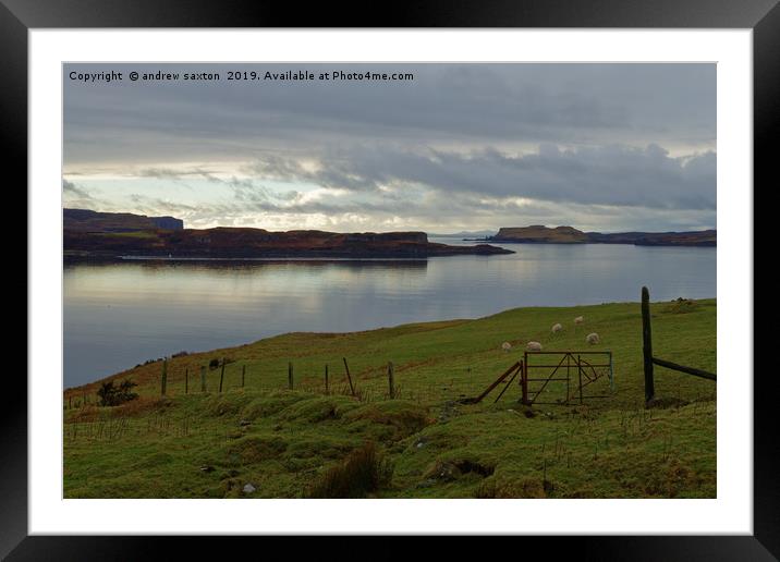 COAST OF SKYE Framed Mounted Print by andrew saxton