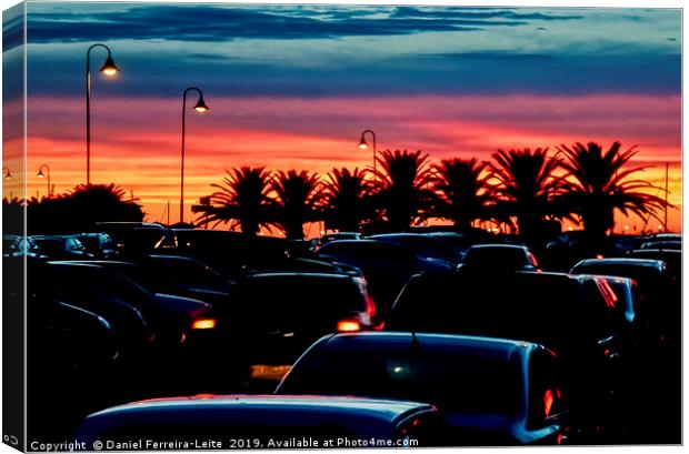 Sunset in Punta del Este Canvas Print by Daniel Ferreira-Leite