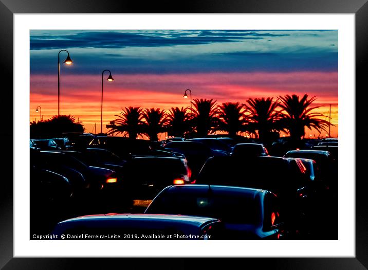Sunset in Punta del Este Framed Mounted Print by Daniel Ferreira-Leite