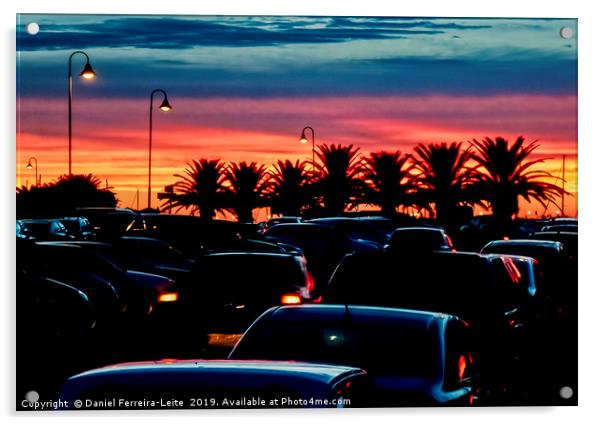 Sunset in Punta del Este Acrylic by Daniel Ferreira-Leite