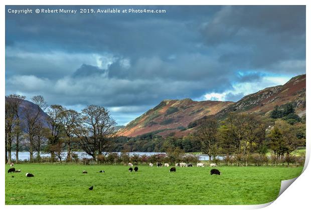Pastoral Scene at Buttermere Print by Robert Murray