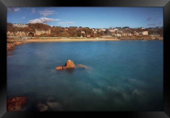 Langland Bay on the Gower peninsula Framed Print by Leighton Collins