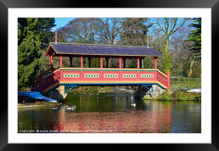 Swiss Bridge Birkenhead Park Wirral Merseyside Framed Mounted Print by Kevin Smith