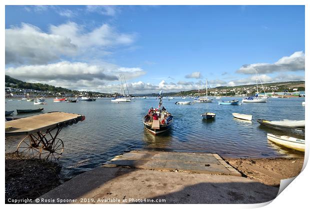 The Ferry approaching Teignmouth from Shaldon  Print by Rosie Spooner