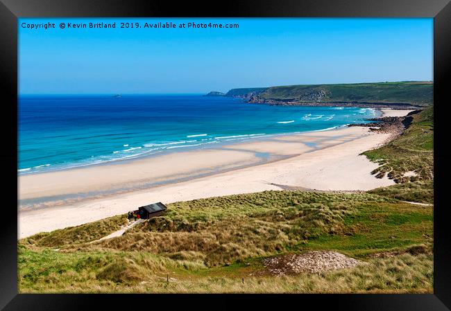 sennen cove cornwall Framed Print by Kevin Britland