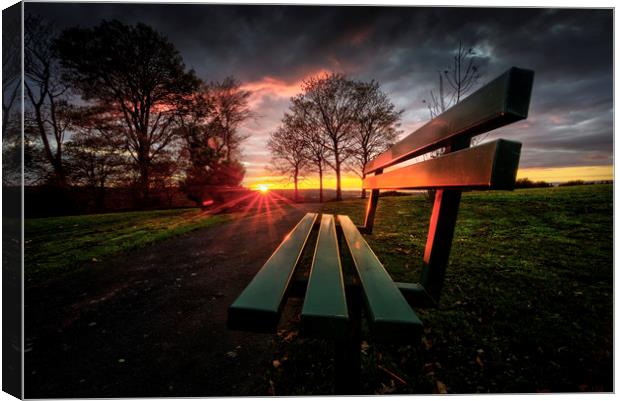 Sunset at Ravenhill park Canvas Print by Leighton Collins