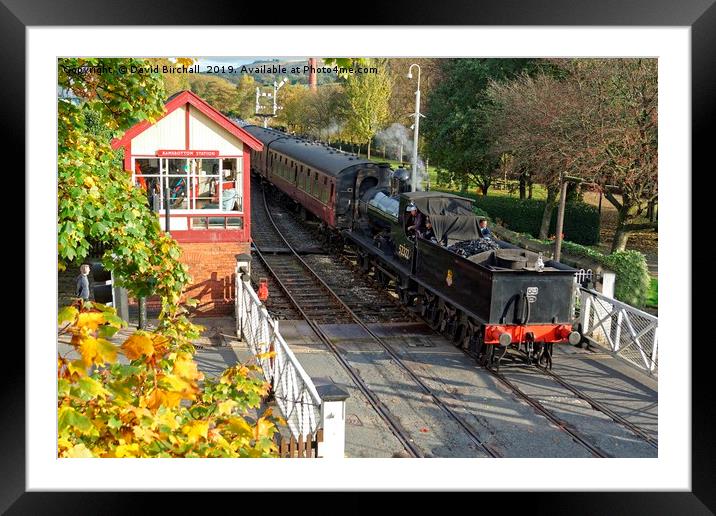 The level crossing at Ramsbottom. Framed Mounted Print by David Birchall