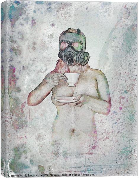 Tea Anybody (Colour Sketch Version) Canvas Print by Inca Kala