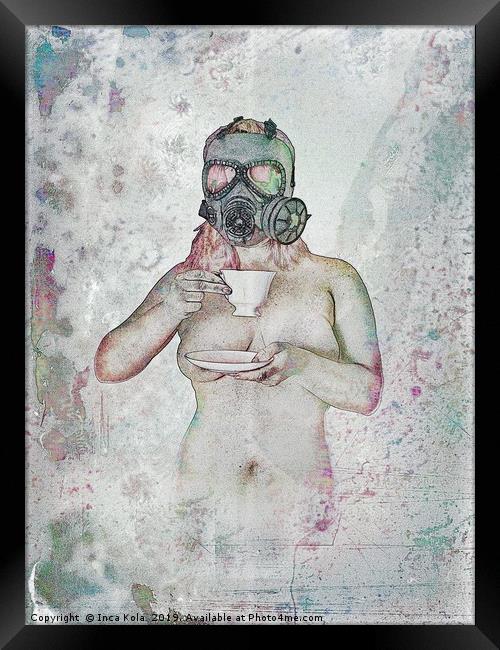 Tea Anybody (Colour Sketch Version) Framed Print by Inca Kala