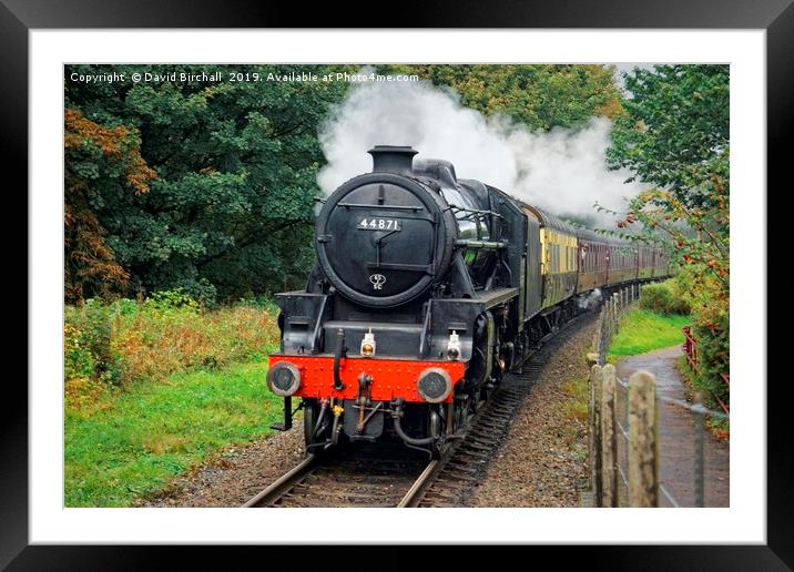 Steam locomotive Black Five class 44871 Framed Mounted Print by David Birchall