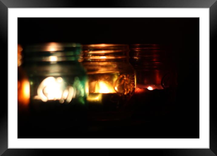 glass jars Framed Mounted Print by zoe knight
